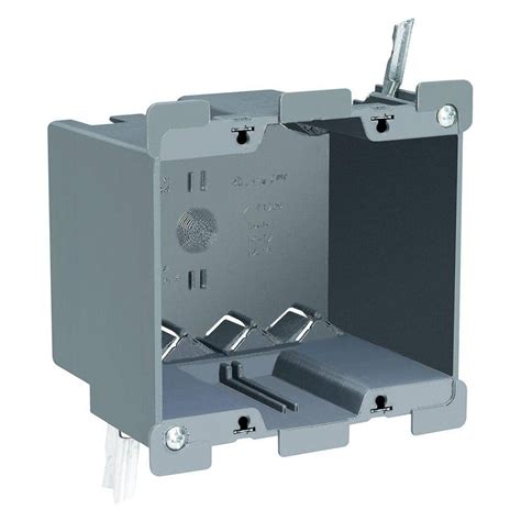 home depot double gang old work receptacle metal box|2 gang electrical boxes.